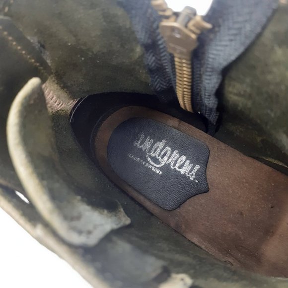 Sandgrens NEW YORK HIGH Handmade Swedish Clog Forest Green Leather Boot 41/8.5 - Picture 10 of 16